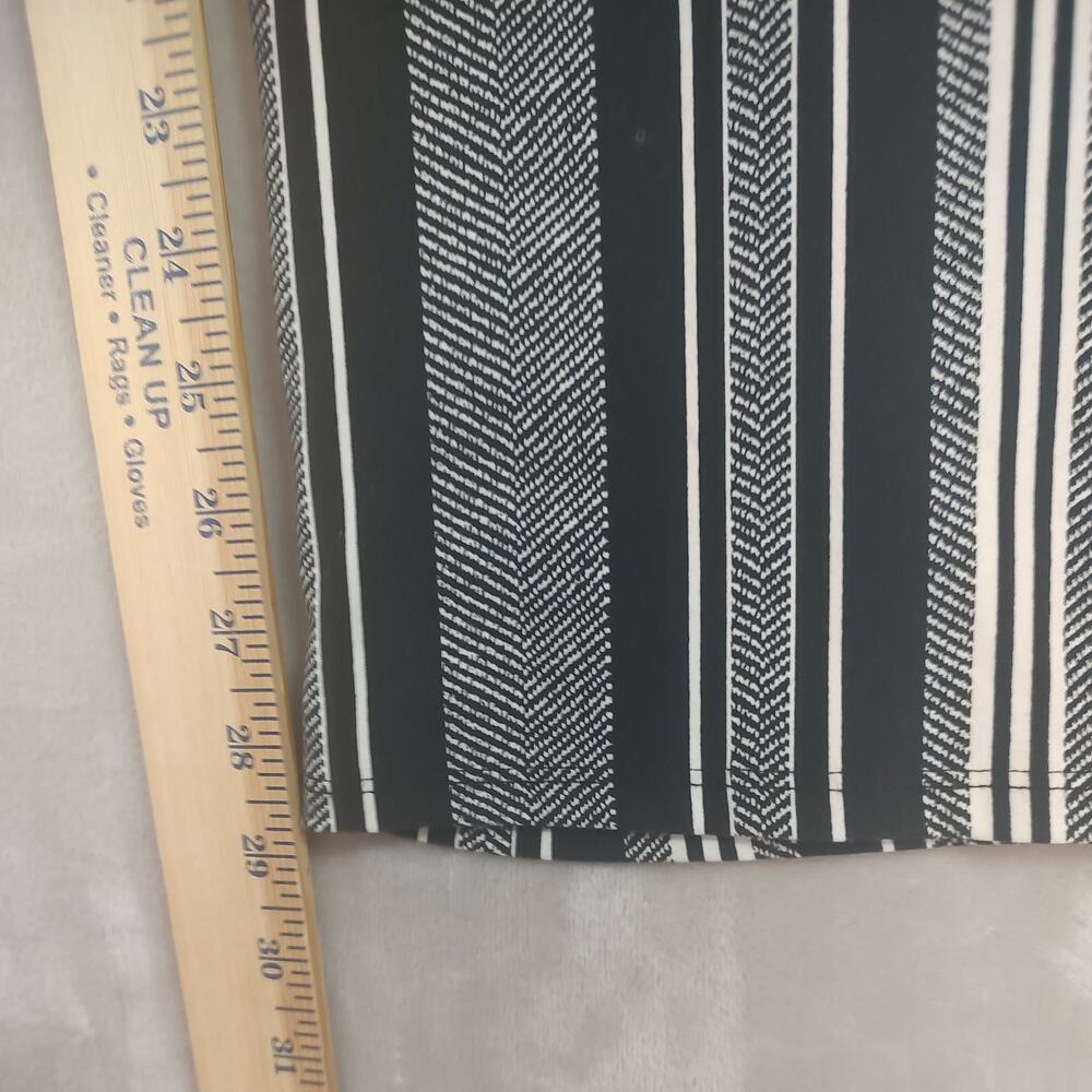 Women's Black White Striped Wide Leg Pants by Joe B. Pullon Tie-Belt Size Large - Picture 7 of 16